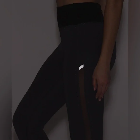 Lululemon Athletica Blue Tied/Black Gray Smooth Stride Tight Leggings size 6 - Picture 5 of 16